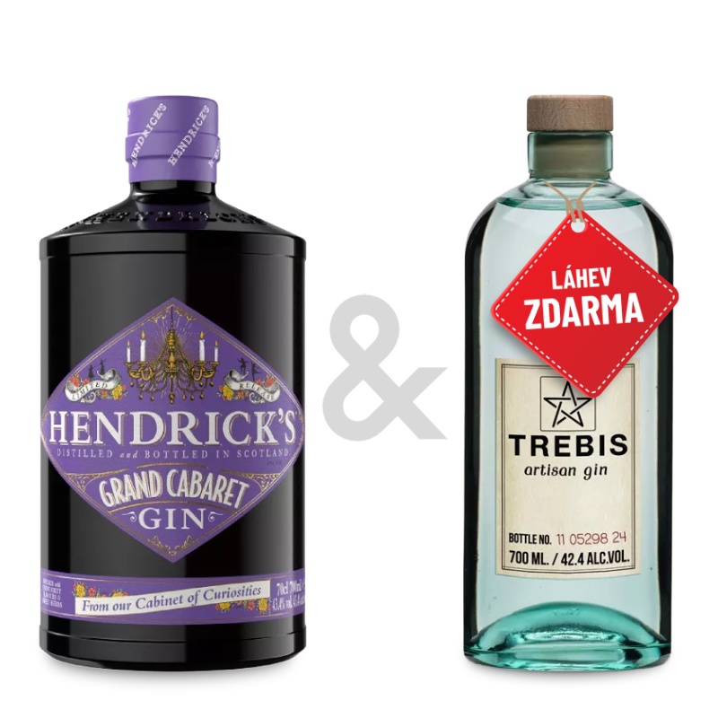 Akce 1+1: Hendrick´s Grand Cabaret 0,7L + Trebis artisan gin 0,7L ZDARMA