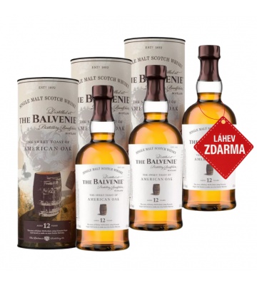 Akce 2+1: 2x Balvenie 12YO American Oak 0,7L + Balvenie 12YO American Oak 0,7L ZDARMA