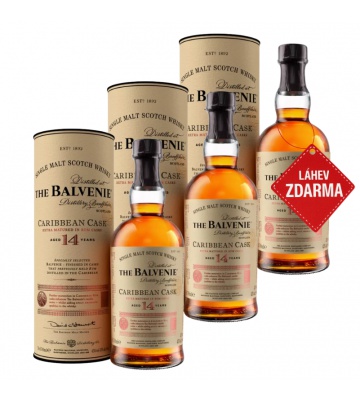 Akce 2+1: 2x Balvenie 14YO Caribbean Cask 0,7L + Balvenie Caribbean Cask 0,7L 14YO ZDARMA