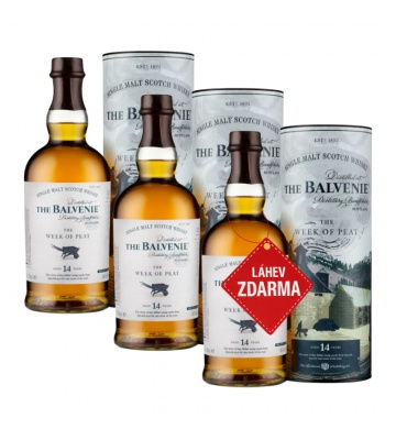 Akce 2+1: 2x Balvenie 14YO Week of Peat 0,7L + Balvenie 14YO Week of Peat 0,7L ZDARMA