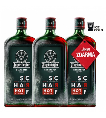 Akce 2+1: 2x Jägermeister Scharf 1L + Jägermeister ZDARMA