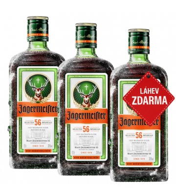 Akce 2+1: 2x Jägermeister 0,5L + Jägermeister ZDARMA