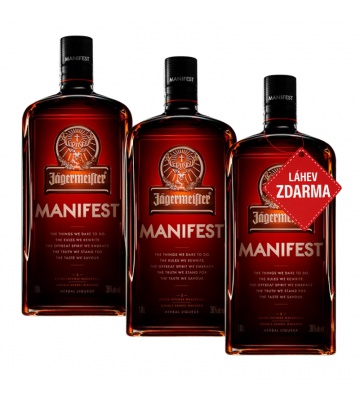 Akce 2+1: 2x Jägermeister Manifest 1L + Jägermeister ZDARMA