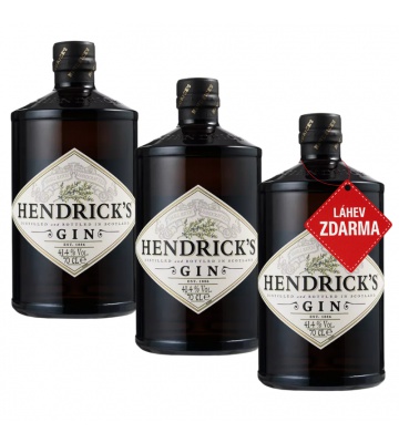 Akce 2+1: 2x Hendrick’s Gin 0,7L + Hendrick’s Gin ZDARMA
