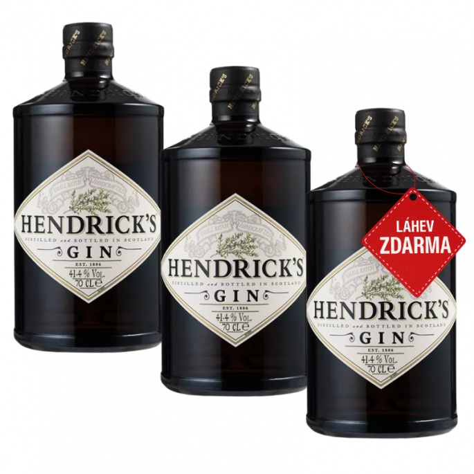 Akce 2+1: 2x Hendrick’s Gin 0,7L + Hendrick’s Gin ZDARMA