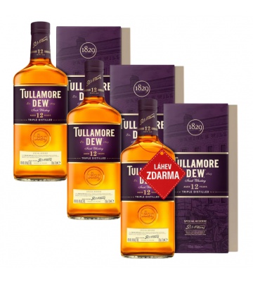 Akce 2+1: 2x Tullamore D.E.W. 12YO 0,7L + Tullamore 12YO ZDARMA