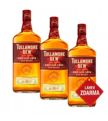 Akce 2+1: 2x Tullamore D.E.W. Cider Cask 0,7L + Tullamore Cider ZDARMA