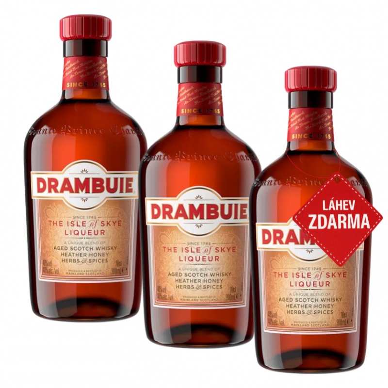 Akce 2+1: 2x Drambuie 0,7L + Drambuie ZDARMA