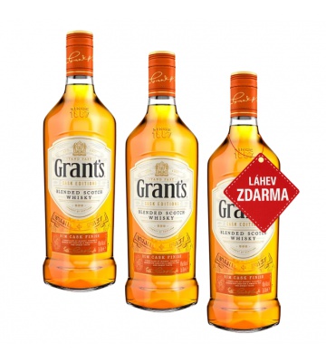 Akce 2+1: 2x Grant’s Rum Cask Finish 0,7L + Grant’s Rum Cask ZDARMA