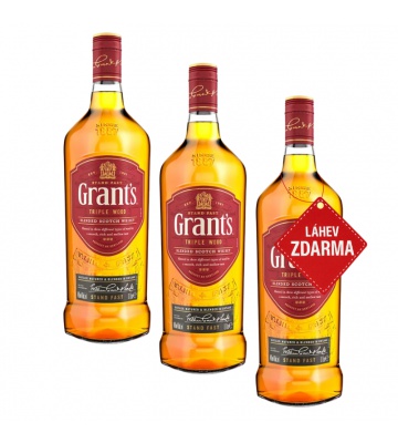Akce 2+1: 2x Grant’s Triple Wood 1L + Grant’s Triple Wood ZDARMA