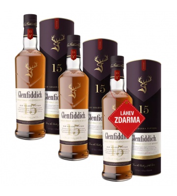 Akce 2+1: 2x Glenfiddich 15YO 0,7L + Glenfiddich 15YO ZDARMA