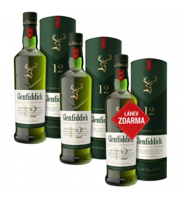 Akce 2+1: 2x Glenfiddich 12YO 0,7L + Glenfiddich 12YO ZDARMA