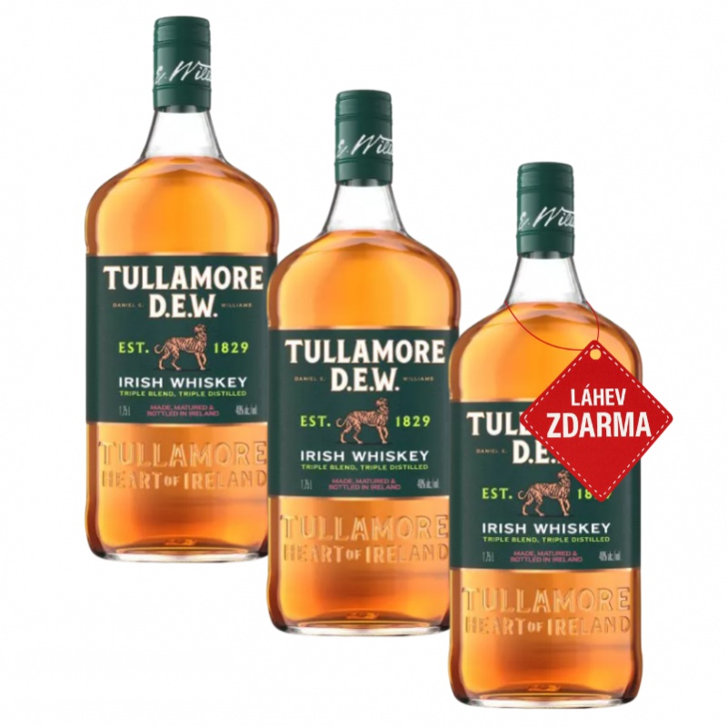Akce 2+1: 2x Tullamore D.E.W. 1,75L + Tullamore D.E.W. ZDARMA