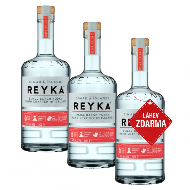 Akce 2+1: 2x Reyka Vodka 0,7L + Reyka Vodka ZDARMA