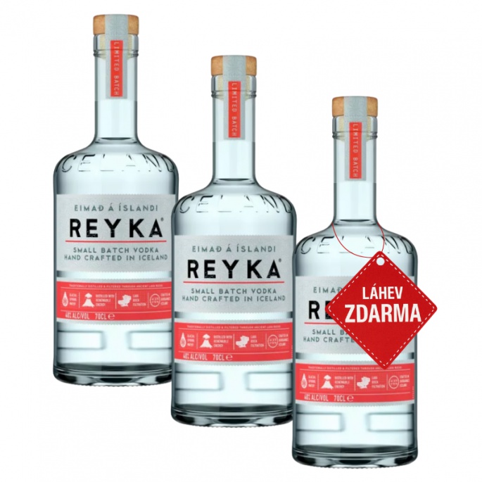 Akce 2+1: 2x Reyka Vodka 0,7L + Reyka Vodka ZDARMA