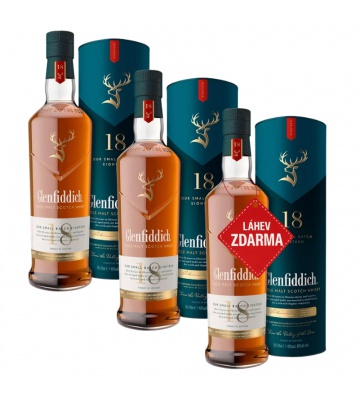Akce 2+1: 2x Glenfiddich 18YO 0,7L + Glenfiddich 18YO ZDARMA