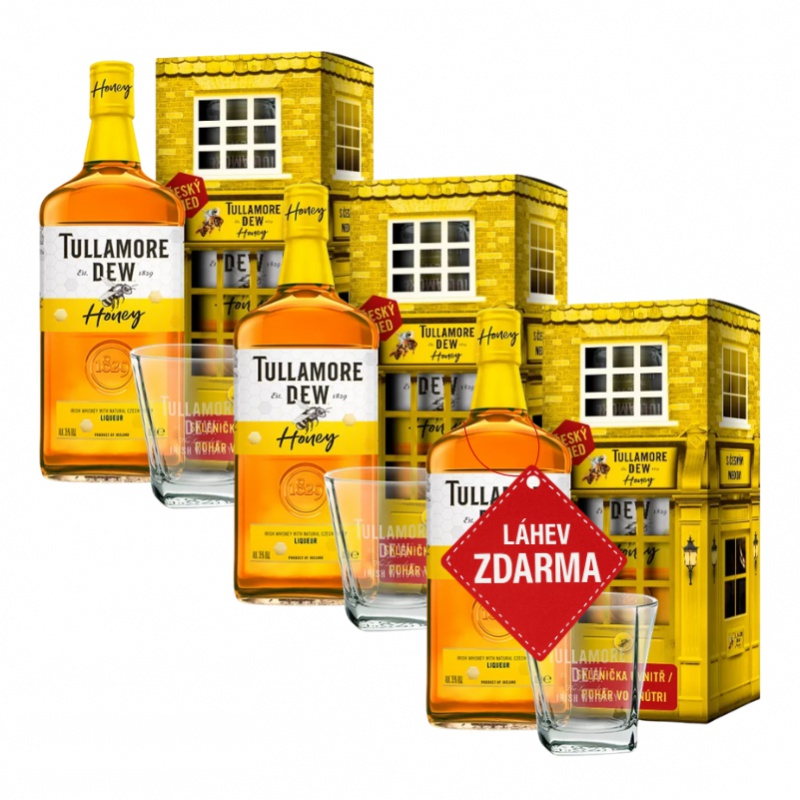 Akce 2+1: 2x Tullamore D.E.W. Honey 0,7L + Tullamore Honey ZDARMA