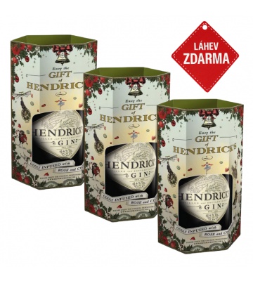Akce 2+1: 2x Hendrick’s Gin 0,7L v dárkové krabičce + Hendrick’s Gin 0,7L ZDARMA