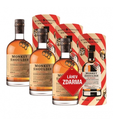Akce 2+1: 2x Monkey Shoulder GPK 0,7L + Monkey Shoulder ZDARMA