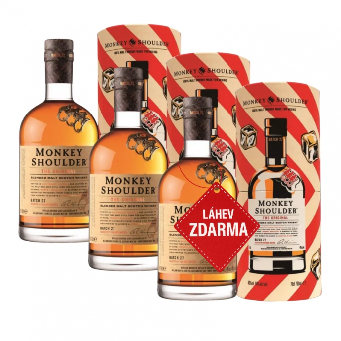 Akce 2+1: 2x Monkey Shoulder GPK 0,7L + Monkey Shoulder ZDARMA
