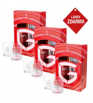 Akce 2+1: 2x Grant’s Triple Wood 0,7L + dvě skleničky + Grant’s Triple Wood 0,7L ZDARMA