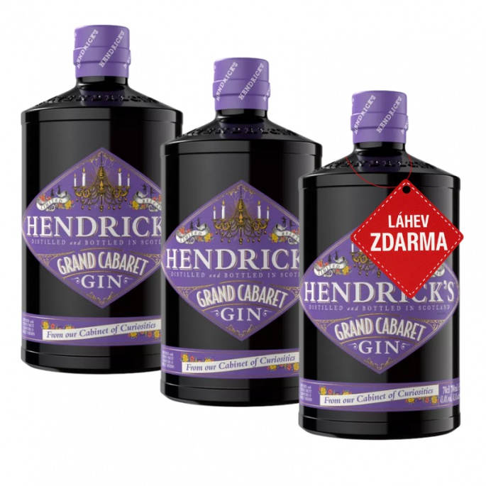 Akce 2+1: 2x Hendrick’s Grand Cabaret 0,7L + Hendrick’s Grand Cabaret 0,7L ZDARMA