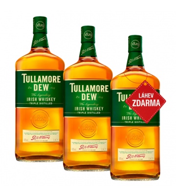 Akce 2+1: 2x Tullamore D.E.W. 1L + Tullamore D.E.W. 1L ZDARMA