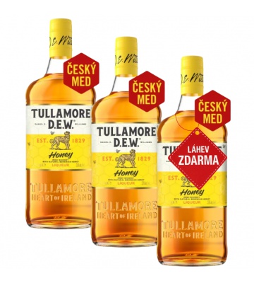 Akce 2+1: 2x Tullamore D.E.W. Honey 0,7L + Tullamore Honey 0,7L ZDARMA