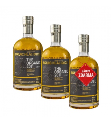 Akce 2+1: 2× Bruichladdich Organic GPK 0,7 L 50 % + Bruichladdich Organic 0,7 L ZDARMA
