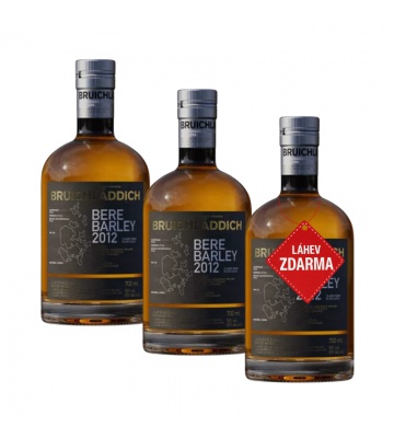 Akce 2+1: 2× Bruichladdich Bere Barley GPK 0,7L 50 % + Bruichladdich Barley 0,7L ZDARMA
