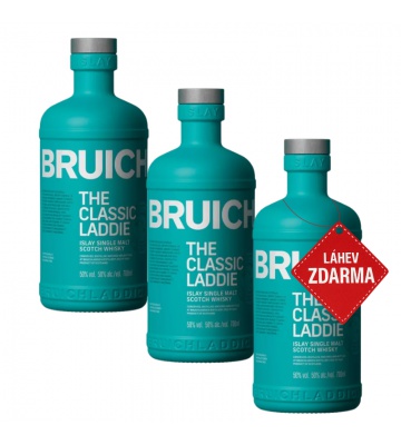 Akce 2+1: 2× Bruichladdich The Classic Laddie 0,7 L 50 % + Bruichladdich 0,7 L ZDARMA