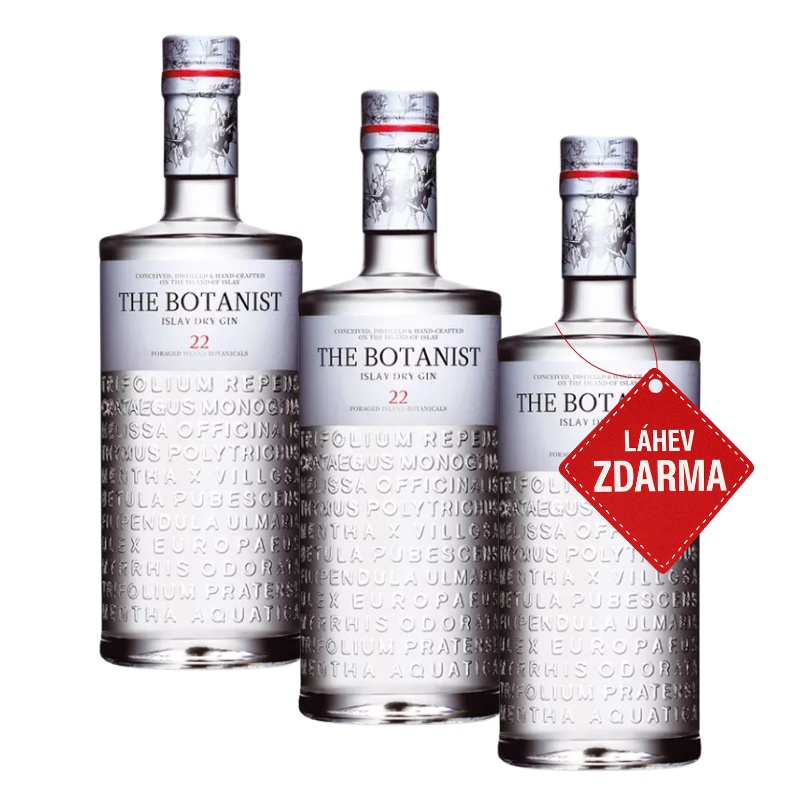 Akce 2+1: 2× The Botanist Islay Dry Gin 0,7 L 46 % + The Botanist Islay Dry 0,7 L ZDARMA