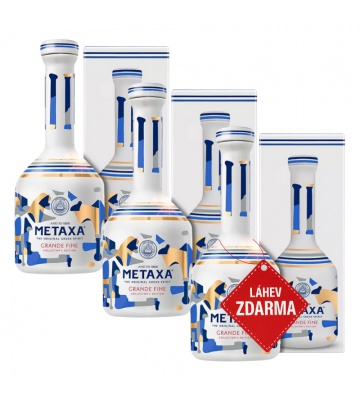 Akce 2+1: 2× Metaxa Grande Fine 0,7 L 40 % + Metaxa 0,7 L Grande Fine ZDARMA