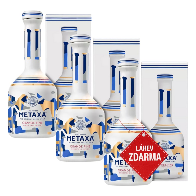 Akce 2+1: 2× Metaxa Grande Fine 0,7 L 40 % + Metaxa 0,7 L Grande Fine ZDARMA
