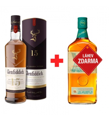 Akce 1+1: Glenfiddich 15YO 0,7L 40% + Tullamore D.E.W. XO Rum Cask 0,7L 43% ZDARMA