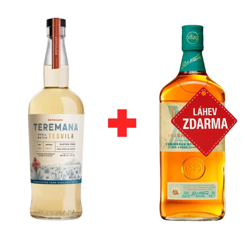 Akce 1+1: Teremana Reposado by Dwayne “The Rock Johnson 0,7L 40% + XO Rum Cask 0,7L ZDARMA