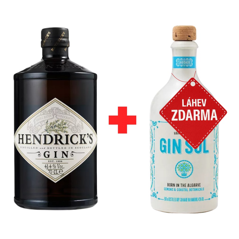 Akce 1+1: Hendrick’s Gin 0,7L 41,4% + Gin Sul 0,5L 43% ZDARMA