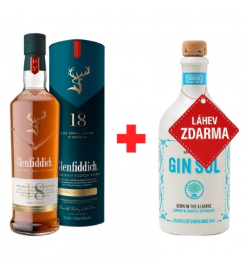 Akce 1+1: Glenfiddich 18YO 0,7L 40% + Gin Sul 0,5L 43% ZDARMA