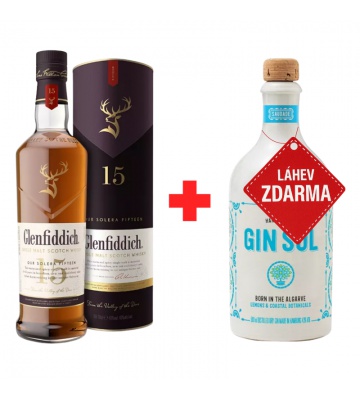 Akce 1+1: Glenfiddich 15YO 0,7L 40% + Gin Sul 0,5L 43% ZDARMA
