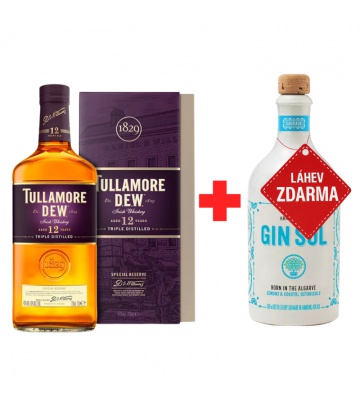 Akce 1+1: Tullamore D.E.W. 12YO 0,7L 40% + Gin Sul 0,5L 43% ZDARMA