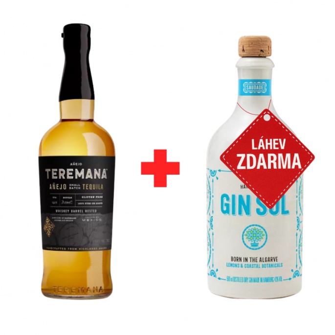 Akce 1+1: Teremana Anejo by Dwayne “The Rock” Johnson 0,7L 40% + Gin Sul 0,5L 43% ZDARMA