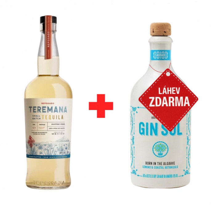 Akce 1+1: Teremana Reposado by Dwayne The Rock Johnson 0,7L 40% + Gin Sul 0,5L 43% ZDARMA