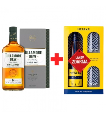 Akce 1+1: Tullamore D.E.W. 14YO Single Malt 0,7L 41,3% + Metaxa 5 Star 0,7L 38% ZDARMA
