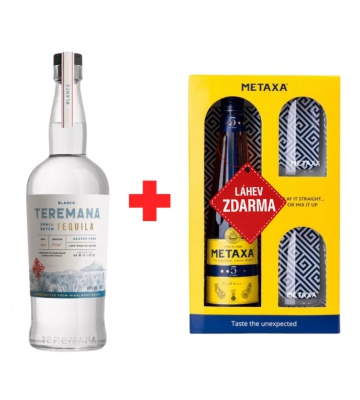 Akce 1+1: Teremana Blanco by Dwayne Johnson 0,7L 40% + Metaxa 5 Star 0,7L 38% ZDARMA