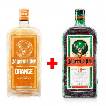 Jägermeister Orange 1L 33% + Jägermeister 1L 35% ZDARMA