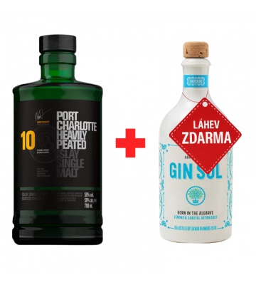 Akce 1+1: Port Charlotte 10YO 0,7L 50% + Gin Sul 0,5L 43% ZDARMA
