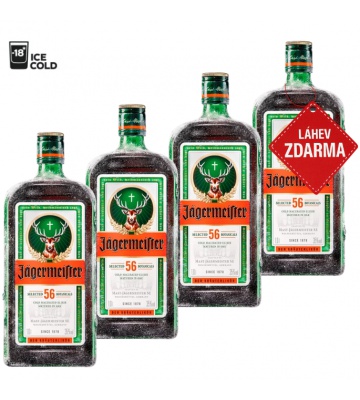 Akce 3+1: 3x Jägermeister 1L + Jägermeister 1L ZDARMA