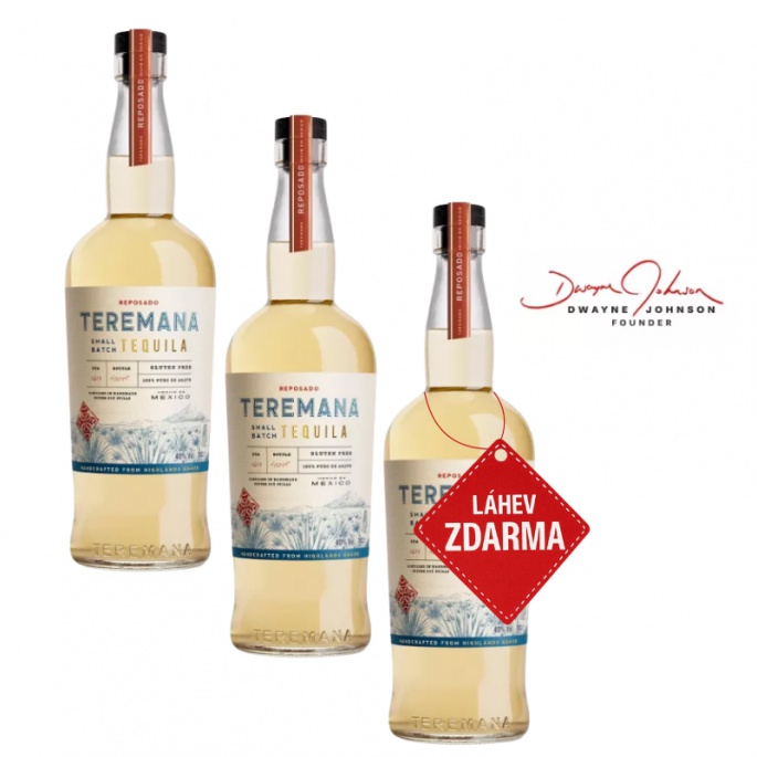 Teremana Reposado„The Rock“ Johnson 40% 0,7L AKCE 1+1 s druhou lahví za polovinu