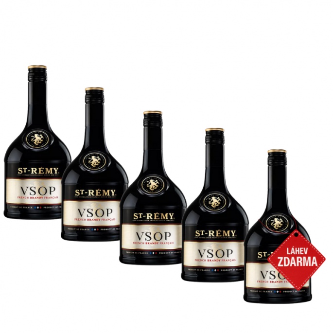 Akce 3+1: 3× St-Rémy VSOP 0,7 L 36 % + St-Rémy VSOP 0,7 L ZDARMA
