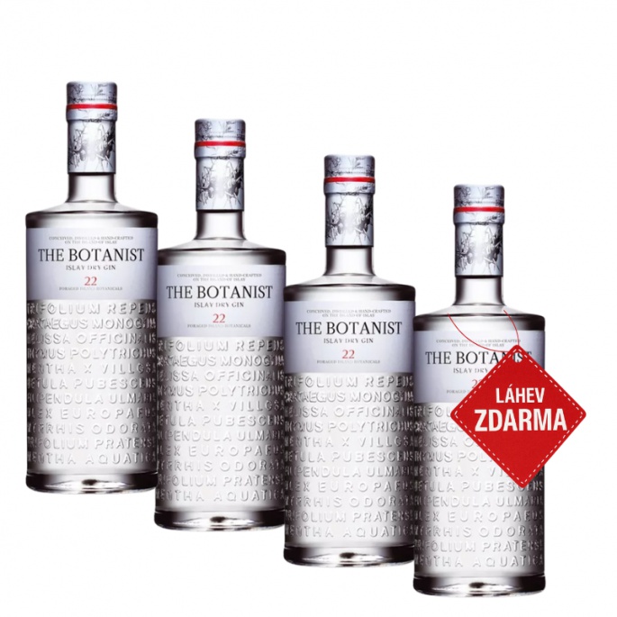 Akce 3+1: 3× The Botanist Islay Dry Gin 0,7 L 46 % + The Botanist Islay Dry 0,7 L ZDARMA